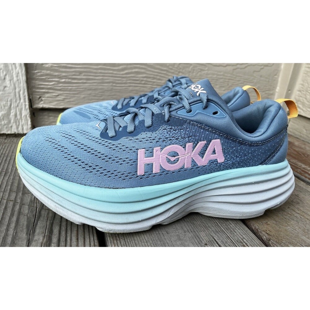 Hoka One One Bondi 8 Wide Women’s 8.5D Running Shoes Shadow/Dusk - Picture 4 of 11